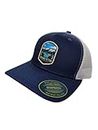 Grand Teton Trucker Hat with National Park Woven Patch, Navy/White, One Size