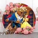 Round Beauty and The Beast Birthday Photo Backdrop Party Background Studio Decor