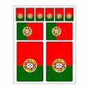 Generisch Juego de 10 pegatinas de bandera de Portugal, pegatinas para el coche
