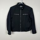 Michael Kors Full Zip Black Collared Jacket Men's Medium M Flawed