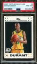 2007 TOPPS ROOKIE CARD #2 KEVIN DURANT RC PSA 8
