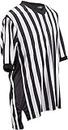 Adams USA Smitty Performance Mesh Side Panel V-Neck Referee Shirt (Black/White, 3X-Large)