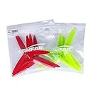 8pcs 3-Blade Props high-Speed Propellers, 7inch 180mm CW CCW for Racing Frame FPV Drone 2206-1500kv Motors,GEMFAN 7040（Yellow and Red）