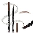 Boobeen Waterproof Eyebrow Pen-Micro Tip Eyebrow Pencil, Liquid Eyebrow Fork Tip Pen, Crea Sopracciglia 3D Naturali, Lunga Durata