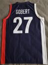 Custom Rudy Gobert #27 Team France Basketball Jersey Stitched Custom Name