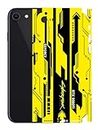 AtOdds - Compatible for iPhone SE (2020) - Mobile Back Skin Sticker - Lamination - Rear Screen Guard Protector Film Wrap (Coverage - Back+Camera+Sides) (Design - Yellow Cyberpunk)