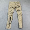 Pantalones de carga auténticos para hombre Smoke Rise beige ajustados cónicos al aire libre 30x32