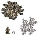 Trimming Shop Plastic Tree Style Cone Studs with Base Pin for Leathercrafts, Clothing Decoration, DIY Projects, Punk & Goth Accessories (8mm x 13mm, Bronze, 100pcs)