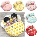Ob11 Doll Cartoon Round Baby Bed Suit Kawaii Doll Bed Sleeping Bag Mattress For Nendoroids P9 1/12