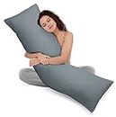 Utopia Bedding Full Body Pillow for Adults (Grey, 20 x 54 Inch), Long Pillow for Sleeping, Large Pillow Insert for Side Sleepers
