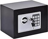 Marrone Safe Box with Sensor Light,Electronic Digital Security Safe Steel Construction Hidden with Lock Wall or Cabinet Anchoring Design for Home Office Gun Cash Money,Textured Powder Coating
