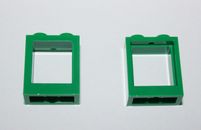 2 x Lego Train Green Window 1x2x2 ref 60592/set 40449 60198 Cargo Train