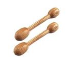 CarveNation™ Neem Wood Dumb Bell Teether | Tender Dumbbell Shape Wood Teethers | Ayurvedic Beneficial Neem Baby Gum Soothers | Beautiful Chewbies for Toddlers (Set of 2)