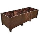 DALEN Modular Raised Bed Garden – Faux Wood – 8 Panel Starter Pack – Makes Square Foot Gardening Easy – 12x9 in