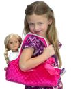 Pink Quilted Travel Tote Case Carrier fits 18" American Girl Size Doll