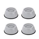 Amazon Brand - Umi 4 Piece Anti Vibration Pads for Washing Machine with Suction Cup Refrigerator Stand, Washing Machine Stand, Furniture Base Stand, Fridge Stand (Grey Round)