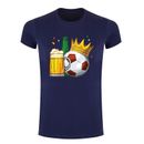 Scoccer con birra, T-shirt calcio con bevanda donna top stretch aderenti a maglia