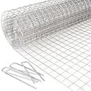Olle Gopher Netting Hardware Cloth 3/4 inch 18 Gauge Mesh Wire 50"X 50" Fence Mesh Roll 304 Stainless Steel Raised Garden Bed Plant Supports Gofer Netting Fencing Snake Gopher Racoons Rabbit