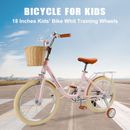 18 inches Kid's Bike Child Bicycle PINK for Ages Boys and Girls with Basket #1