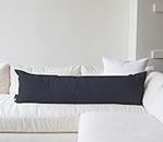 THE WOOD WHITE® Soft Microfiber Hug Pillow for Sleeping 18 x 54 inch, Full Body Pillow, Long Pillow for Bed, Pregnancy Pillow for Sleeping, Large Grey Pillow