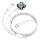 for Apple i Watch Charger USB C, [Apple MFi Certified] iWatch Charger Magnetic Cable for Apple Smart Watch SE 8 7 6 5 4 3 2 1 & iPhone 14 13 12 11 X, 2 in 1 Type C iPhone & Watch Charger Fast Charging