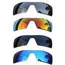Acefrog 4 Pairs Polarized Replacement Lenses for Oakley Oil Rig Sunglasses, Perfectly Fit, Shatterproof, Anti-scratch, Value Pack
