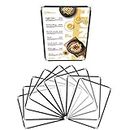 Belle Vous A4 Menu Covers (10 Pack) - Single Page Double View American Style Menu Holders - Black Trim with Clear View Menu Covers with Corner Protectors - For Restaurants, Bars, Cafes, Food & Drink