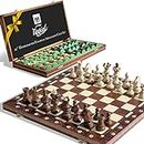 Chess Set - Ambassador High Detail European Wooden Handmade Set - 21"x21"