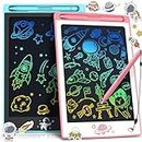 Hockvill LCD Writing Tablet for Kids 2 Pack, 8.8 Inch Learning Kids Toys for 3 4 5 6 7 8 Year Old Girls Boys, Toddler Drawing Pad Doodle Board Travel Essentials, Christmas Birthday Gift for Kids