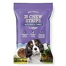 by Amazon - Dog Treats - 20 Chew Strips with Duck & Turkey, 200g
