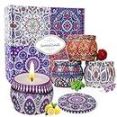 TOJUNE 4 Pack Scented Candles Gift Set 130g x 4 100% Pure Natural Soy Wax Portable Travel Aromatherapy Tin DIY Candle for Thanksgiving Christmas Valentine's Mother's Day Birthday Women & Mom Gifts