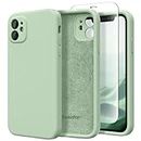 SuydanBox for iPhone 11 Phone Case, Compatible with MagSafe, [Full Camera Protection][2 Screen Protectors] Magnetic Silicone Slim Shockproof Protective Case for iPhone 11 6.1", Light Cyan