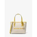 Michael Kors Jet Set Travel Extra-Small Canvas Top-Zip Tote Bag Yellow One Size