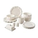20-Piece Ceramic Toni Dinnerware Set,Linen,16.97x9.29x13.27 Inches