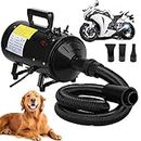 ZanGe Motorcycle Power Dryer, Portable Car Dryer,Bike Dryer Blower&Blaster,Vechicle Dryer and Duster for Detailing,Pet Dog Grooming Dryer- Dry and Dust Inaccessible Areas