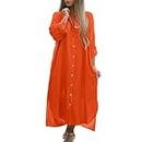 One Shoulder Dresses for Women Dress Dresses with Pockets for Women Plus Size Swimsuit Coverup for Women Women's Long Sundresses Swim Suits Cover Up for Women New York and Company Clothing Orange