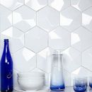 Bond Tile Bethlehem Hexagon 6" x 7" Ceramic Stone Look Wall & Floor Tile Ceramic in White | 6.96 H x 5.9 W x 0.6299 D in | Wayfair EXT3RD101370
