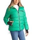 Steven Madden Women Winter Jacket - Packable Quilted Puffer Parka Coat - Hooded Outerwear Windbreaker Jacket for Women, S-XL, Size X-Large, Green