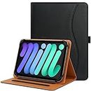 HGWALP Universal Case for 7inch-8inch Tablet,Multi-Viewing Angels PU Leather Stand Folio Case Cover with Handstrap for Fire HD 7/ Fire HD 8 & 7" 8" Tablet, with Adjustable Fixing Silicon Band-Black