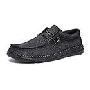 Bruno Marc Men's Breeze Slip-on Stretch Loafers Casual Shoes Lightweight Comfortable Boat Shoe 1.0,Black,Size 10 US
