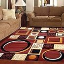 Ansar Carpet Acrylic Woolen Floor Mat Persian Carpet for Living Room,Drawing Room & Hall,Size 6x8 Brown