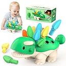Montessori Toys for 1 2 Year Old, Exssary Dinosaur Toys Baby Toys 12-18 Months Development 1 2 Year Old Boy Gifts Toys for 1+ Year Old Girls Christmas Birthday Gifts Toddler Learning Educational Toys
