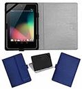 Acm Leather Flip Flap Case Compatible with Asus Google Nexus 7 2012 Tablet Cover Magnetic Closure Stand Blue
