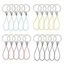 Bememo 20 Pieces Nylon Flash Drive Lanyard Keyrings with Color Strap for ID Card USB ID Card MP3 Player Keys Cellphone Keychain, 4 Colors