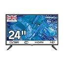 VELTECH 24 Inch HD Ready LED TV Home Theater with Freeview HD, HDMI, SCART, USB Record and Media Player