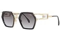 Cazal Legends 677 001 Sunglasses Men's Black/Gold/Grey Gradient Square Shape