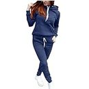 Homisy Cheap Gifts for Women Amazon Warehouse Sale Clearance Christmas Clearance Long Sleeve Two Piece Sets for Women Soft Loose Sweat Sets Comfy Hoodie Sweatshirt & Drawstring Cuffed Sweatpants