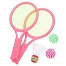 Toddmomy 2pcs Kids Sports Toys Kids Playset Outside Toy Racquet for Children Racket for Kids Kid Toys Tennis Racket Badminton Racket Toy Ball Outdoor Pink Baby Outdoor Play Toys for Kids