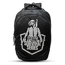 Trunkit Pubg Survival Series Waterproof PU Polyester Backpack with Rain Cover (Black)