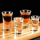 Neelu Heavy Base Shots Glasses Set of 4 for Whiskey,Brandy,Tequila,Vodka Crystal for Party Bar,Vodka & Tequila Set Transperent(38 ml Each)